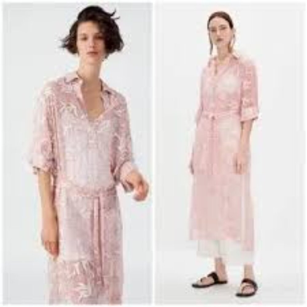 Zara Embroidered Tunic Dress